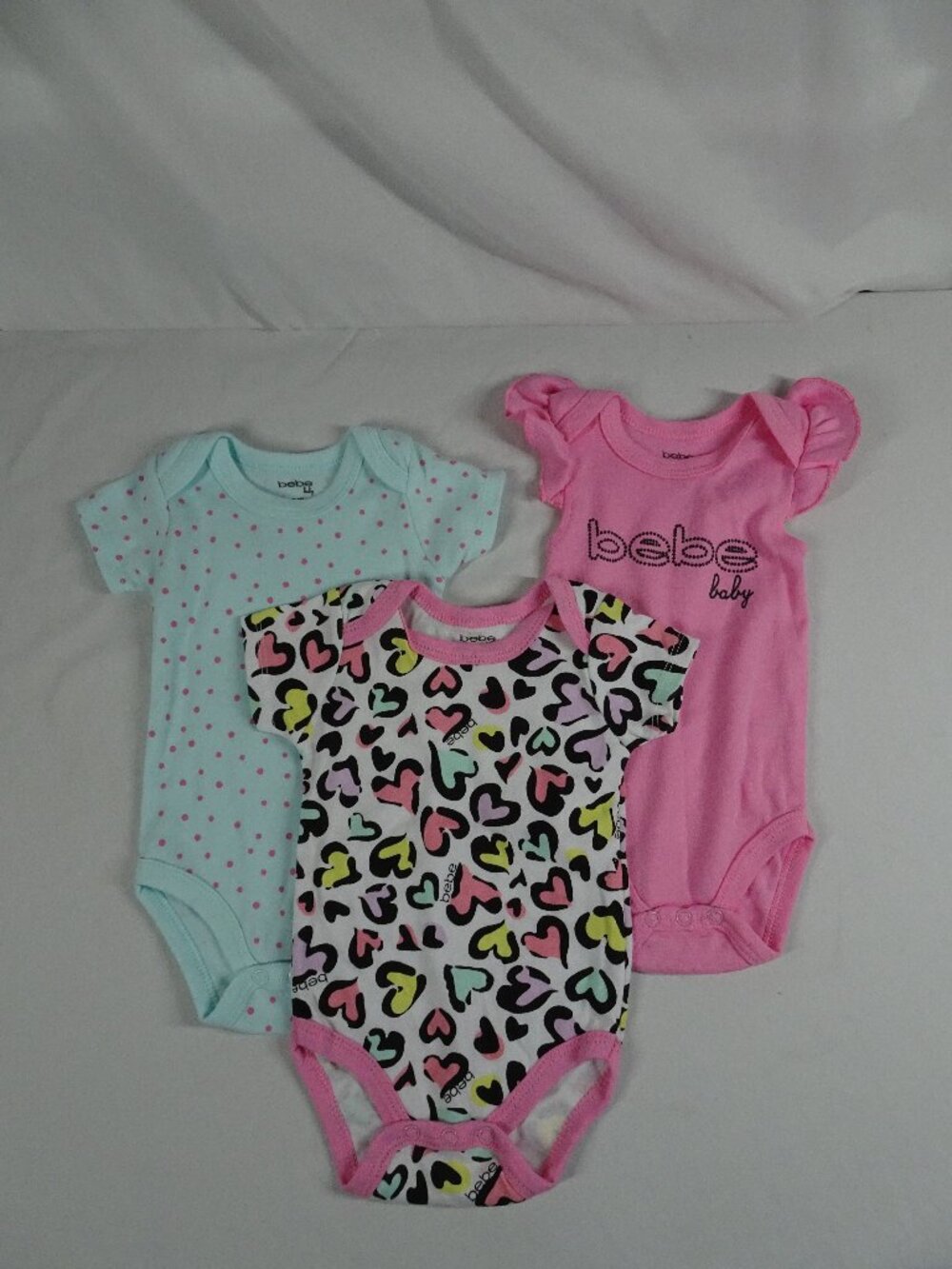 Bebe Baby 3 Girls One Pieces Size 0-3 Months